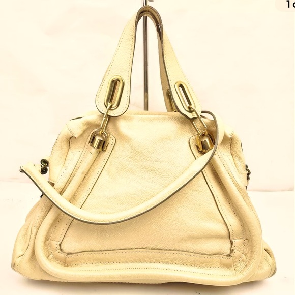 Chloe Paraty Nude Pebbled Leather Medium Bag - Picture 14 of 14